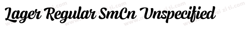 Lager Regular SmCn Unspecified Regu字体转换